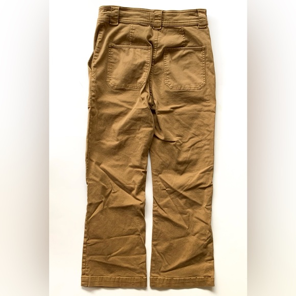 JOIE Woman Mason Cropped Cotton-blend Twill Straight-leg Pants Camel - Picture 3 of 9